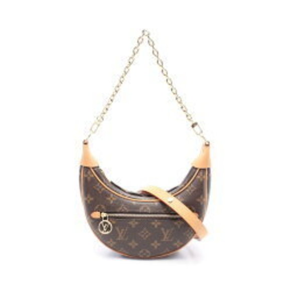 Louis Vuitton Loop Shoulder Bag Leather Monogram Brown - Picture 1 of 5